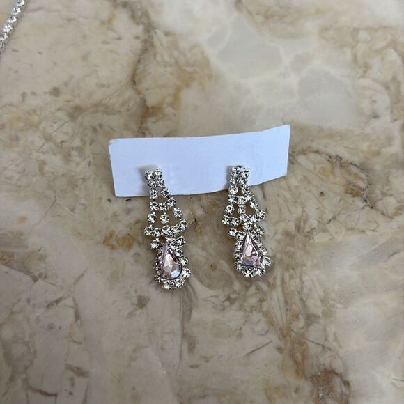 Bollywood Costume Jewelry Set Matching Necklace & Earrings - Picture 5 of 8